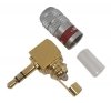 Wtyk Jack stereo 3,5mm kątowy Gold